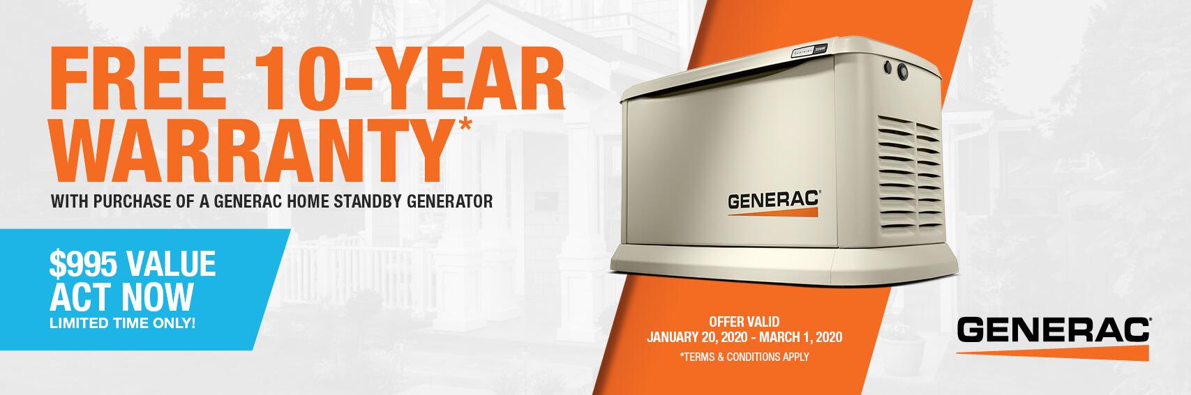Homestandby Generator Deal | Warranty Offer | Generac Dealer | Waverly, TN